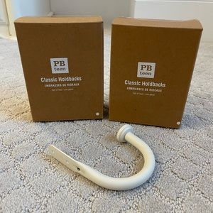 Pottery Barn Teen Classic Holdbacks, White
